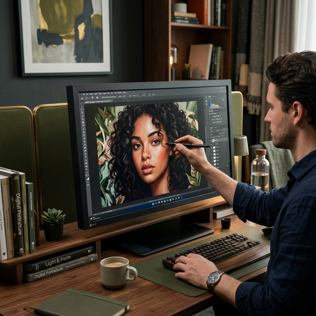 Expert craftsmanship showing how to add a person in a photo with detailed digital art tools