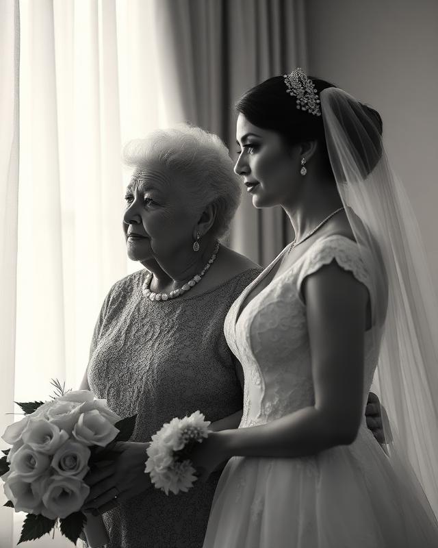 Add deceased loved one to wedding photo