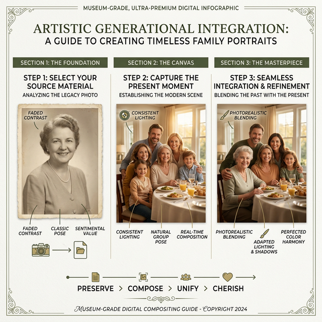 Step-by-step process of how to add a deceased loved one to a photo on iPhone or Desktop