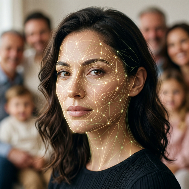 Advanced AI add person to photo technology visualization